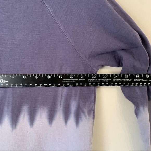 Athleta Sundown Dip Dye Sweatshirt Purple Pullover Crew Neck Sweater Size Large - Picture 12 of 13